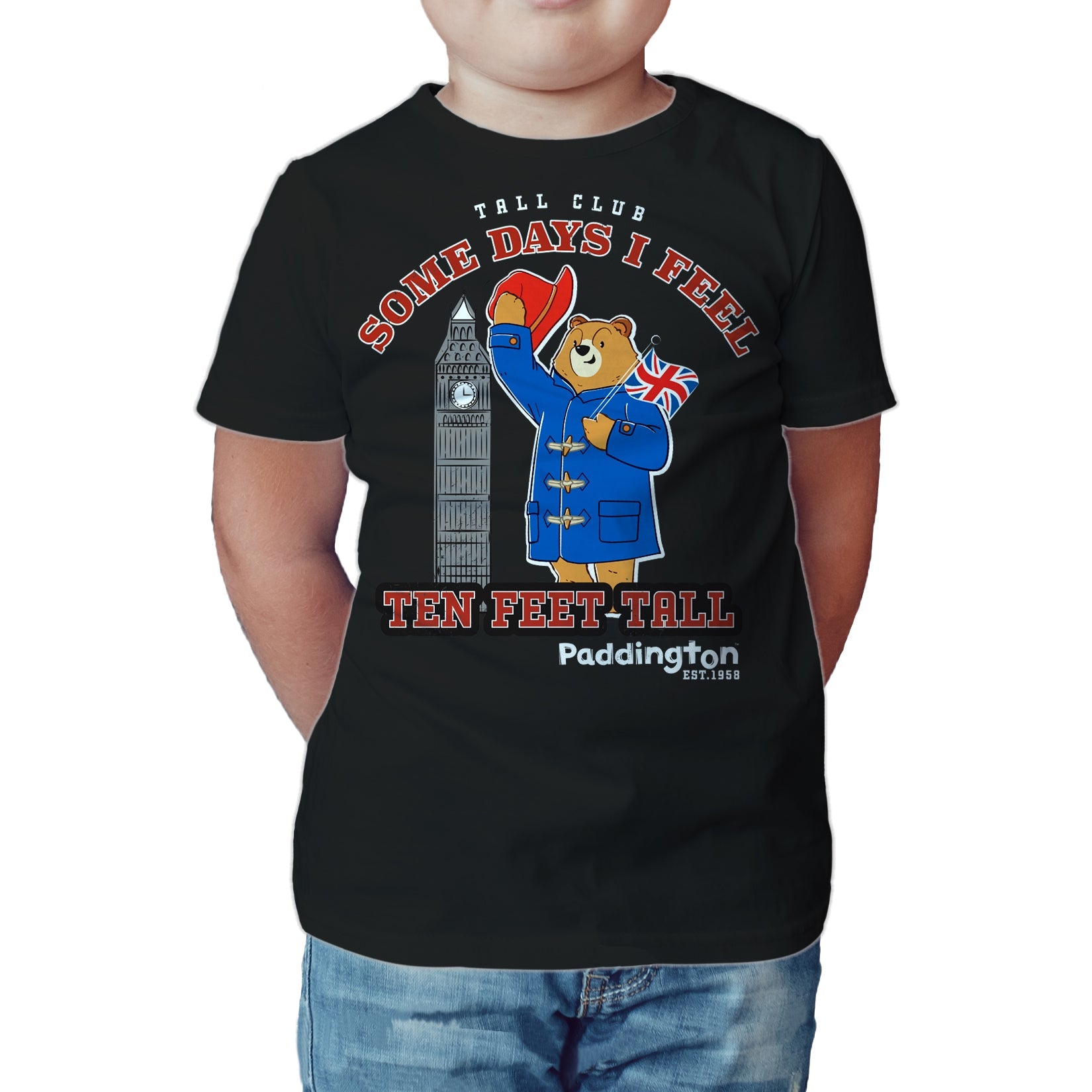 Paddington Bear Collegiate Splash Big Ben Official Kid's T-shirt