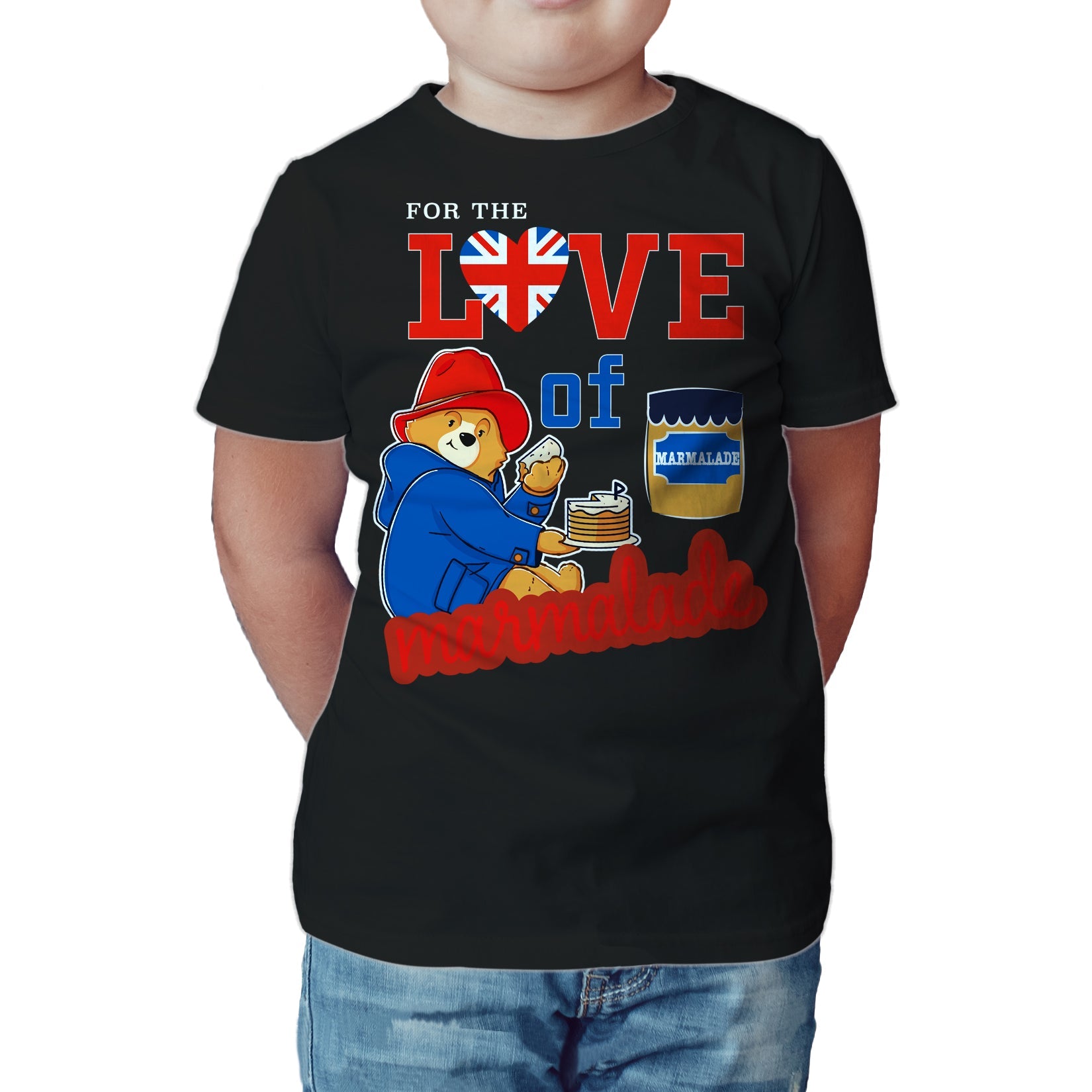 Paddington Bear Collegiate Splash Love Marmalade Official Kid's T-shirt