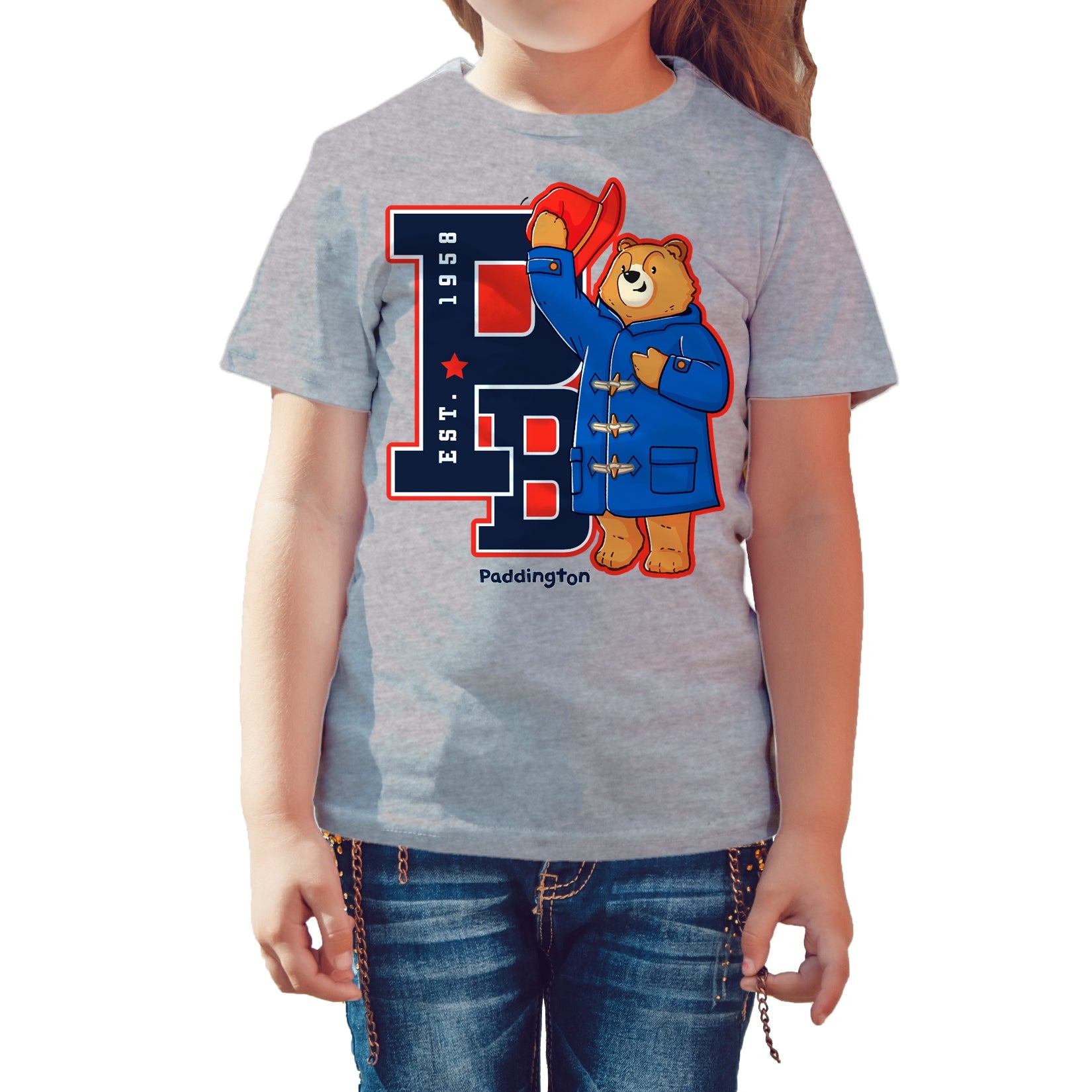 Paddington Bear Collegiate Splash Team Varsity Official Kid's T-shirt