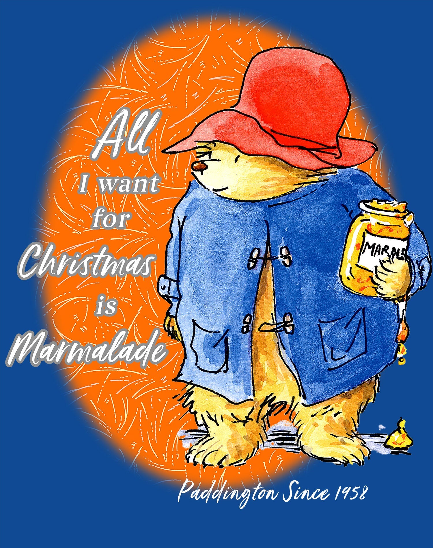 Paddington Bear Xmas All I Want For Christmas Marmalade Amor Kids T-Shirt