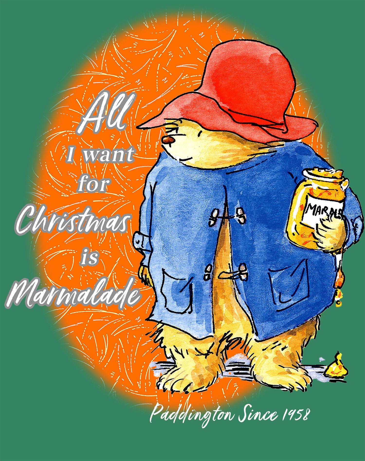 Paddington Bear Xmas All I Want For Christmas Marmalade Amor Kids T-Shirt