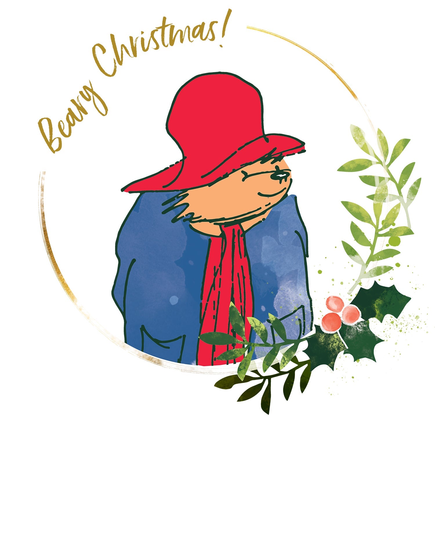 Paddington Bear Xmas Beary Christmas Merry Mistletoe Meme Kids T-Shirt