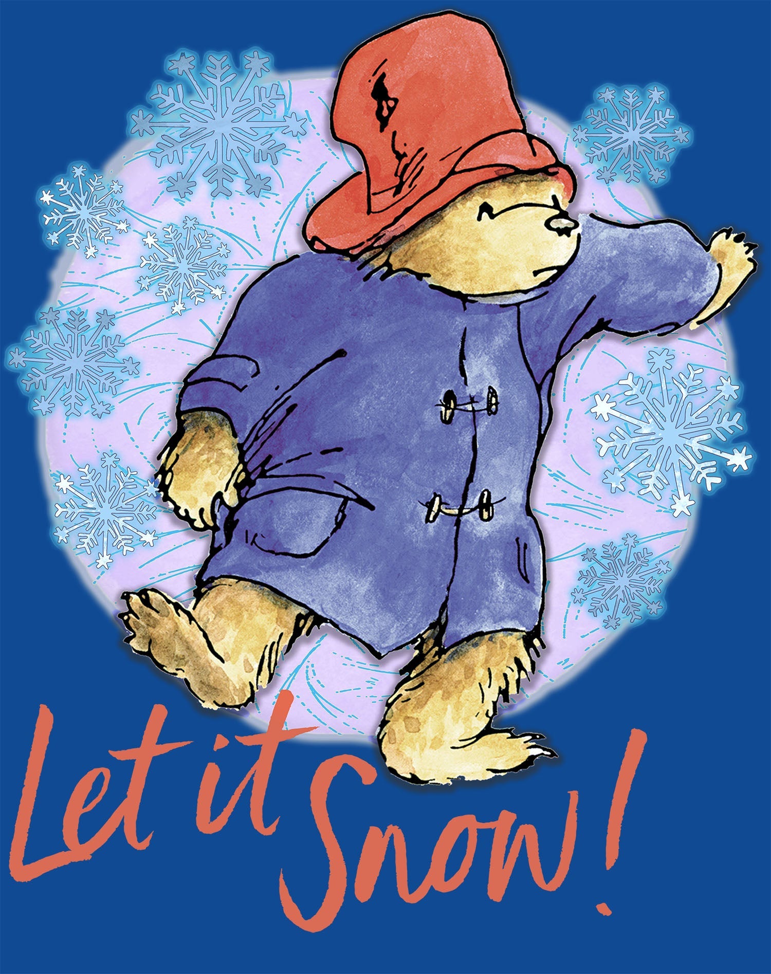 Paddington Bear Xmas Let it Snow Amor Snowflake Christmas Kids T-Shirt