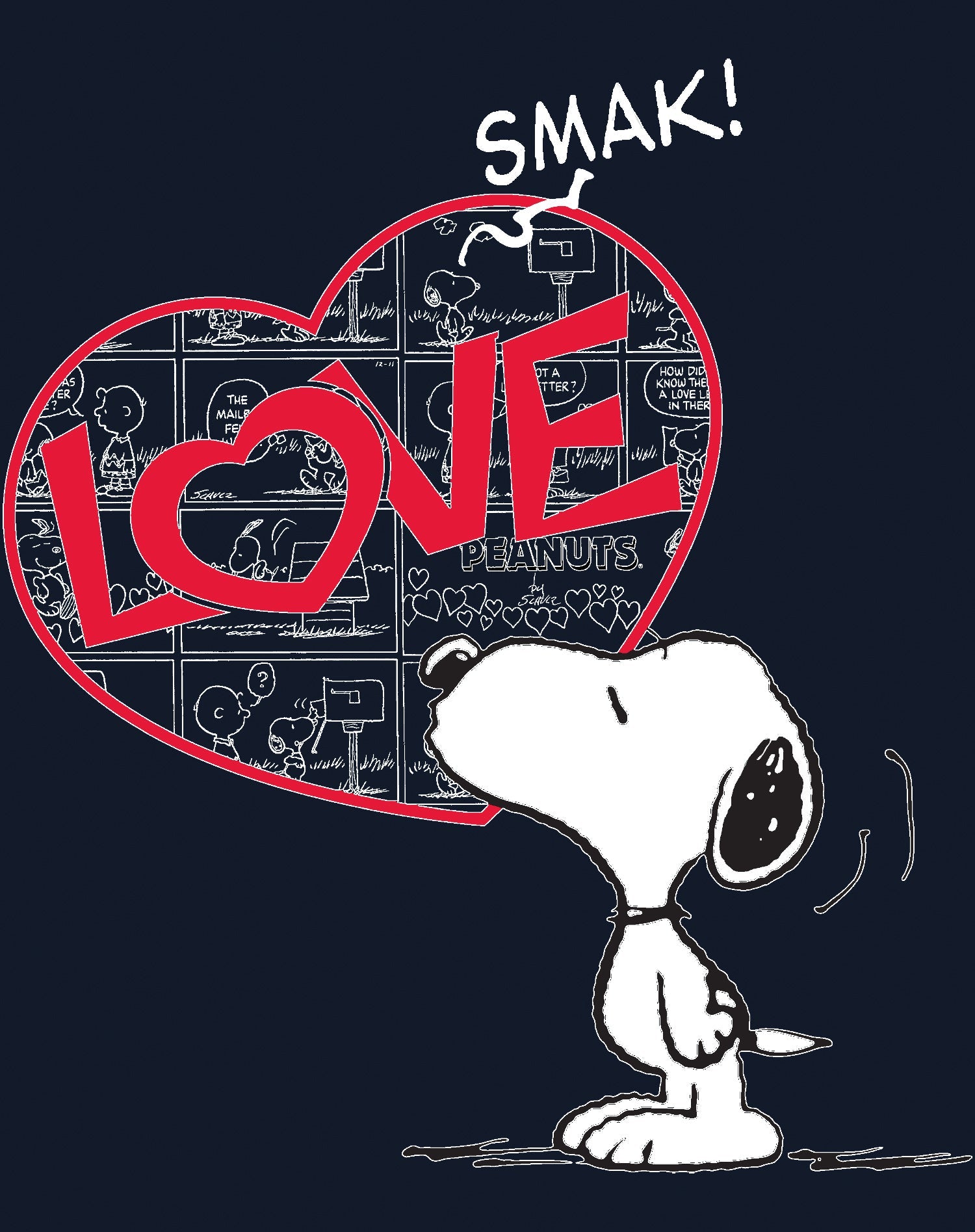 Peanuts Snoopy Comic Love Smak Official Women's T-shirt