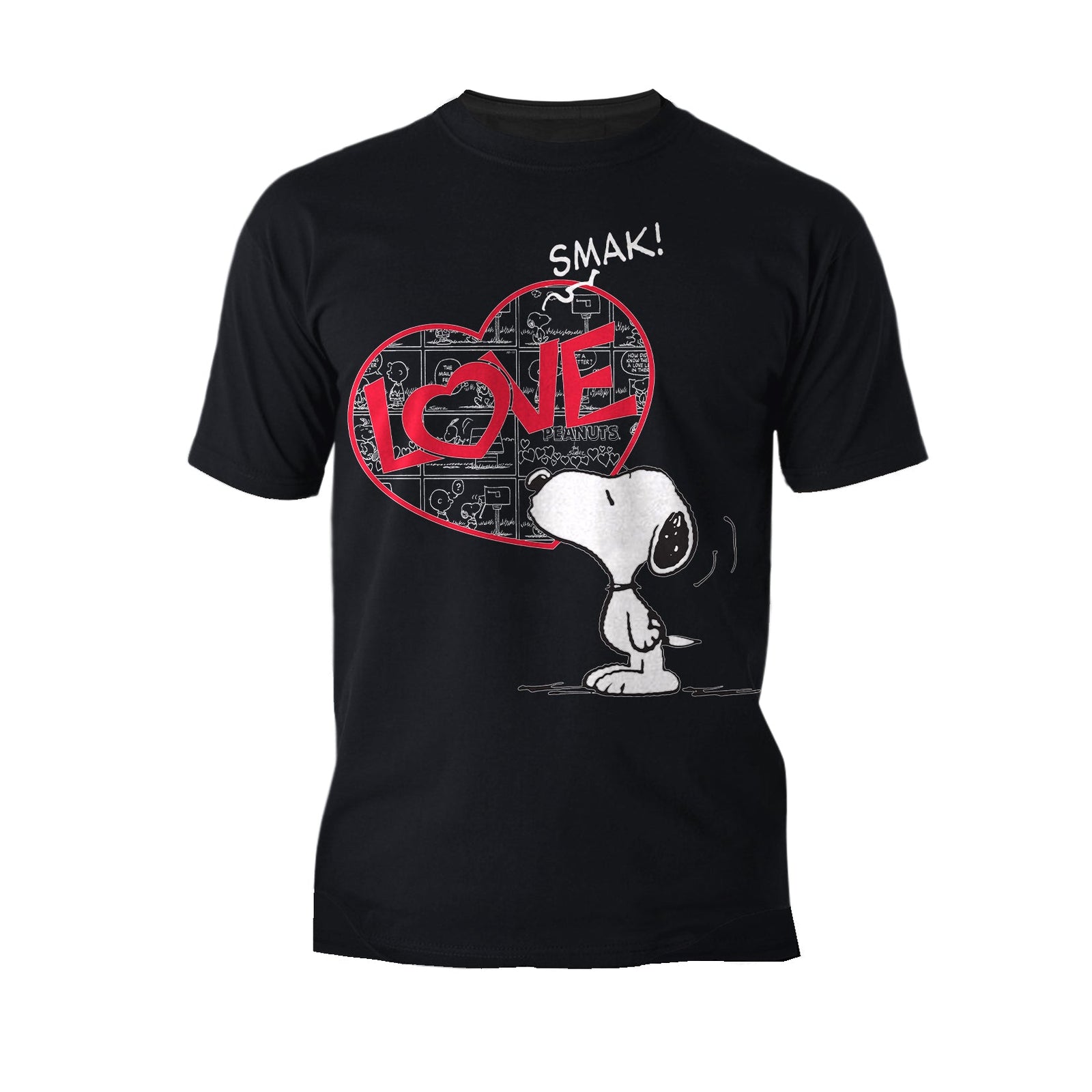 US Peanuts Snoopy Comic Love Smak Official Men's T-shirt