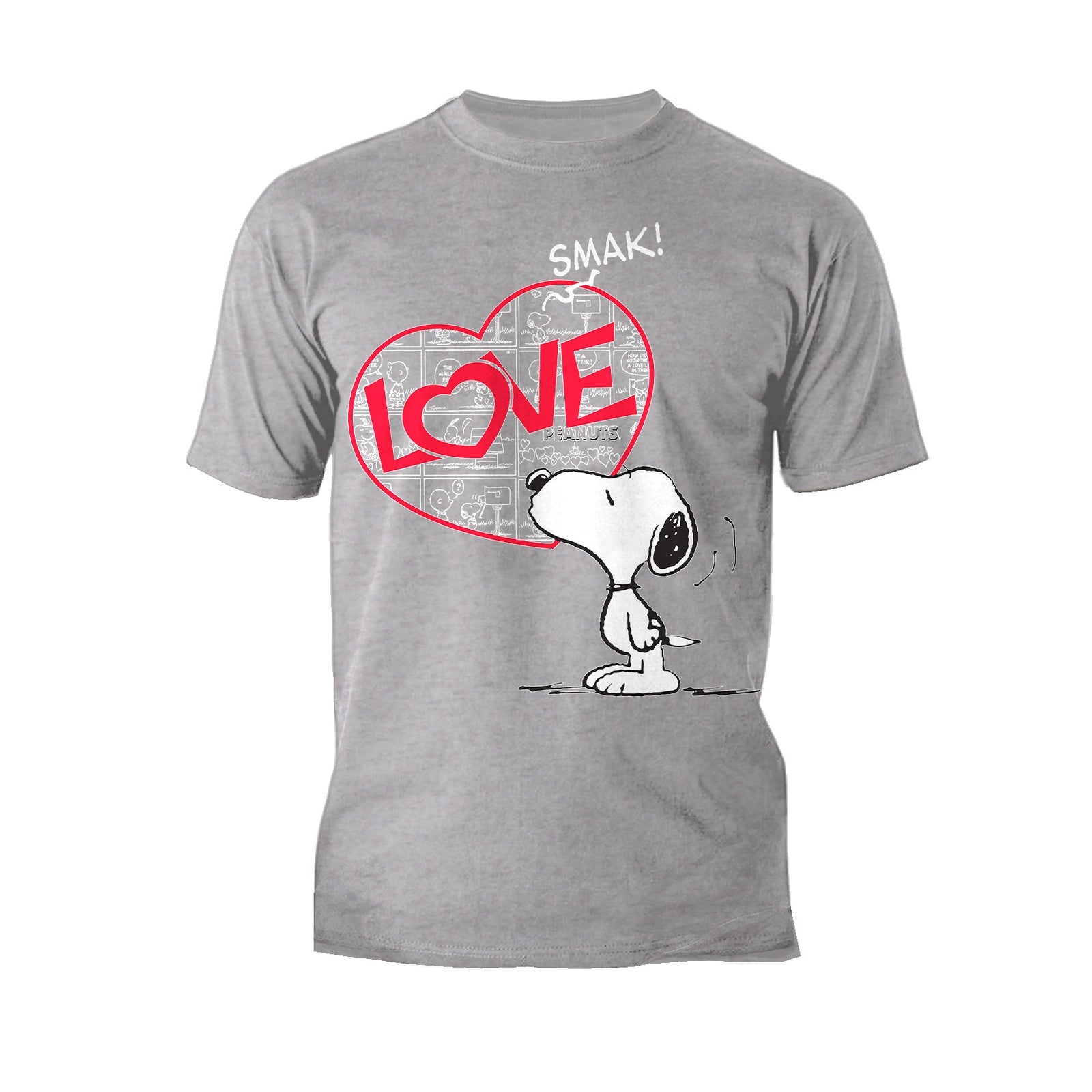 US Peanuts Snoopy Comic Love Smak Official Men's T-shirt