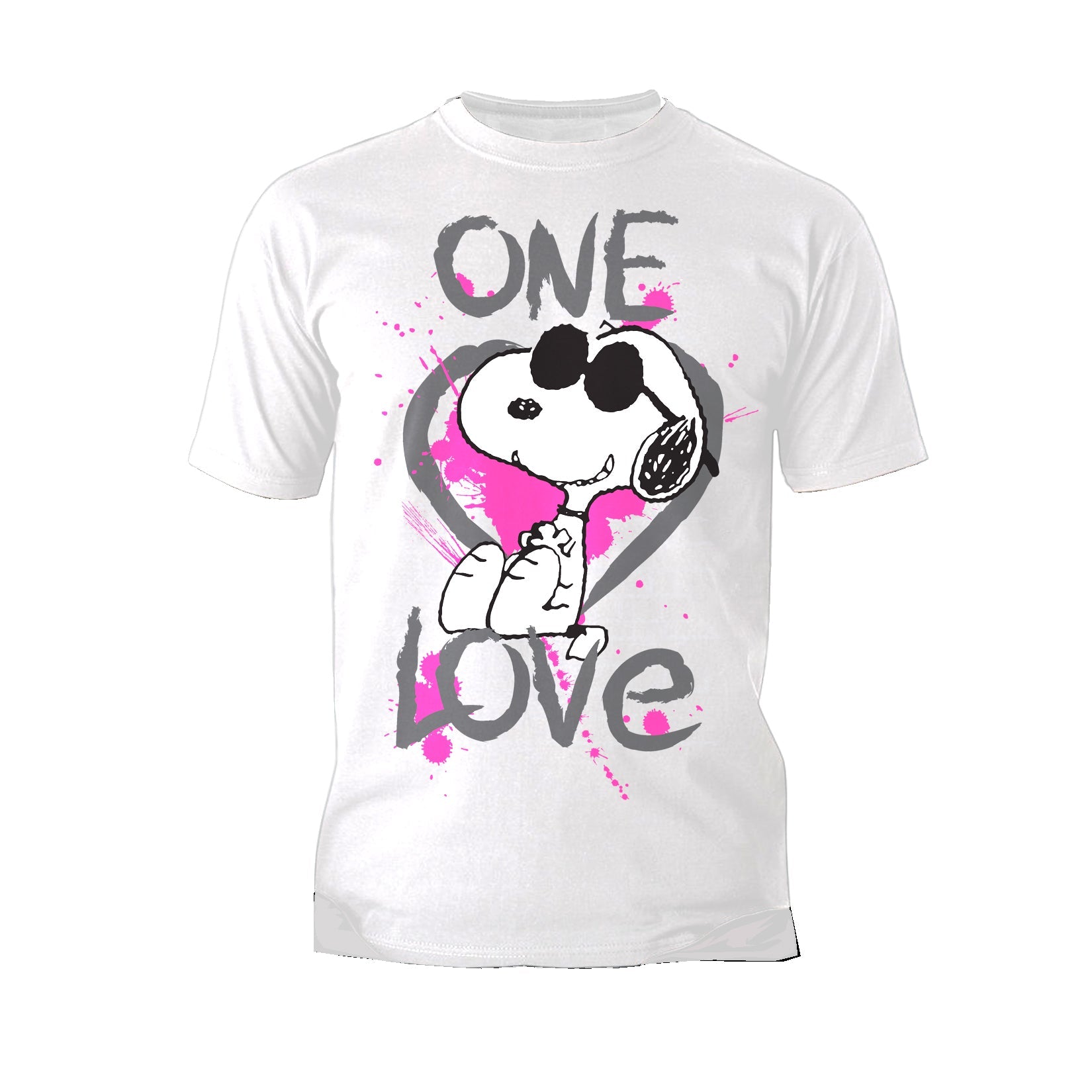 Peanuts Snoopy Graphic One Love Official Men's T-shirt