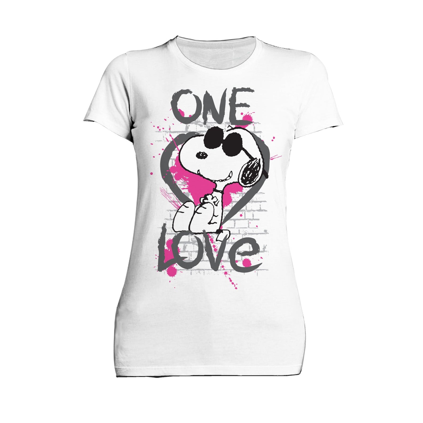 Peanuts Snoopy Graphic One Love Official Women's T-shirt