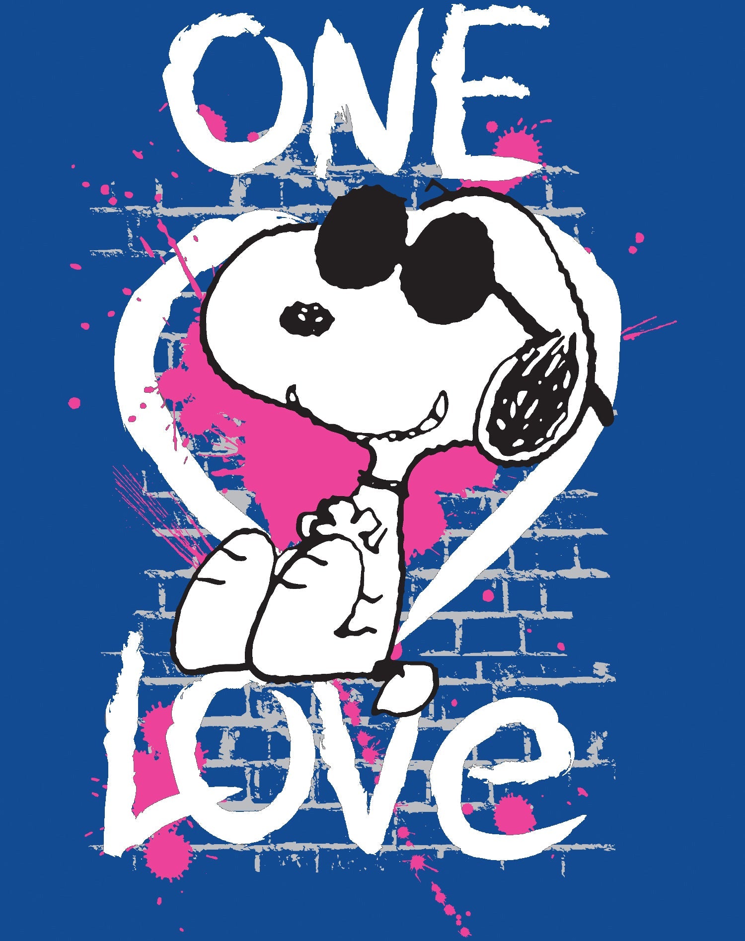 Peanuts Snoopy Graphic One Love Official Women's T-shirt