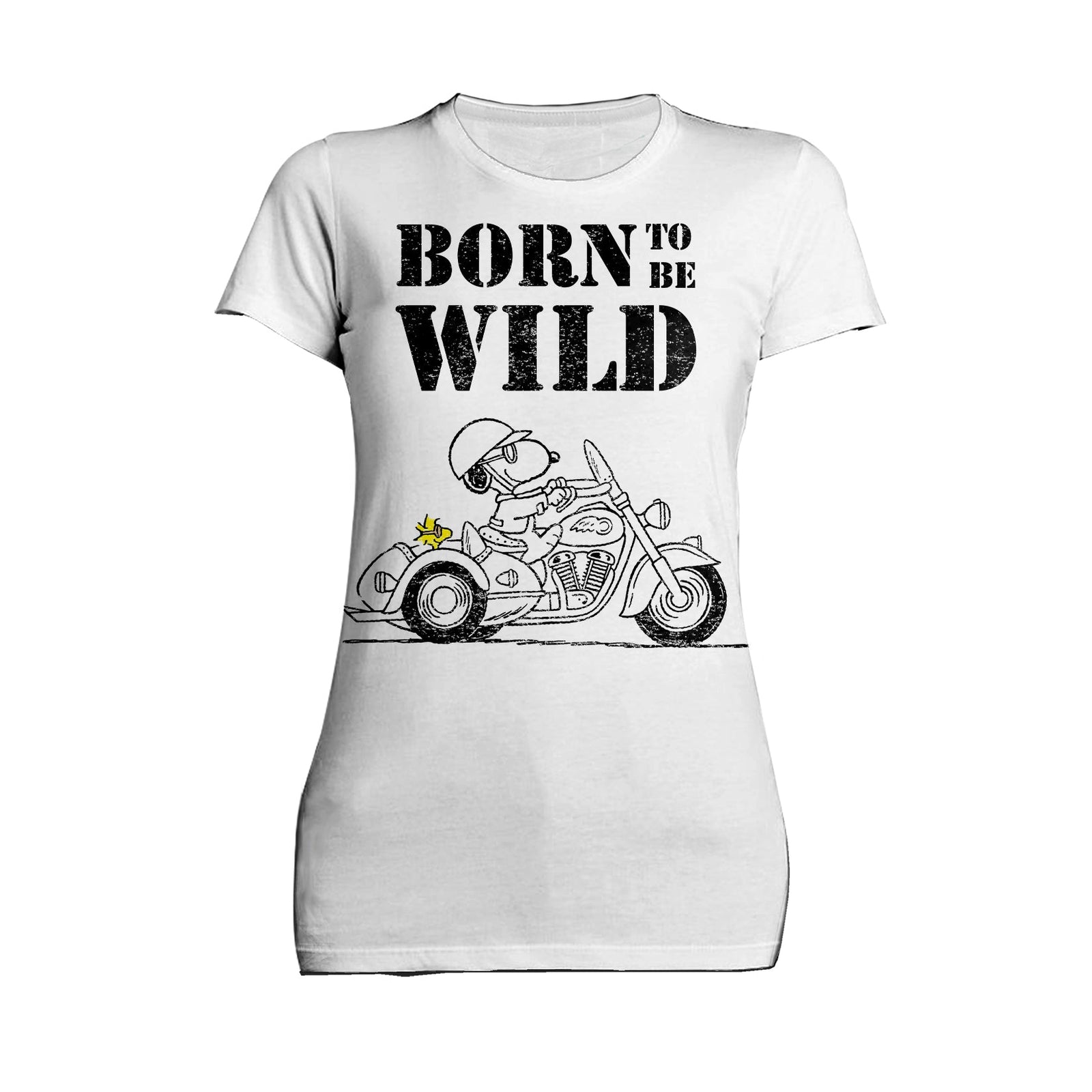 Peanuts Snoopy Sketch Born Wild Official Women's T-shirt