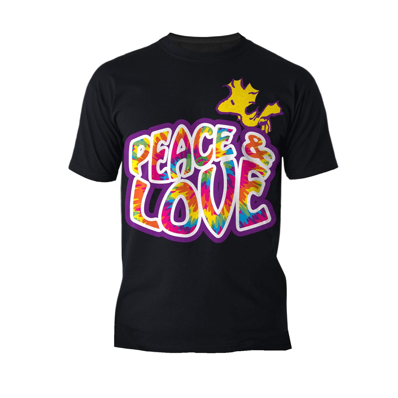 Peanuts Woodstock Peace Love Official Men's T-shirt