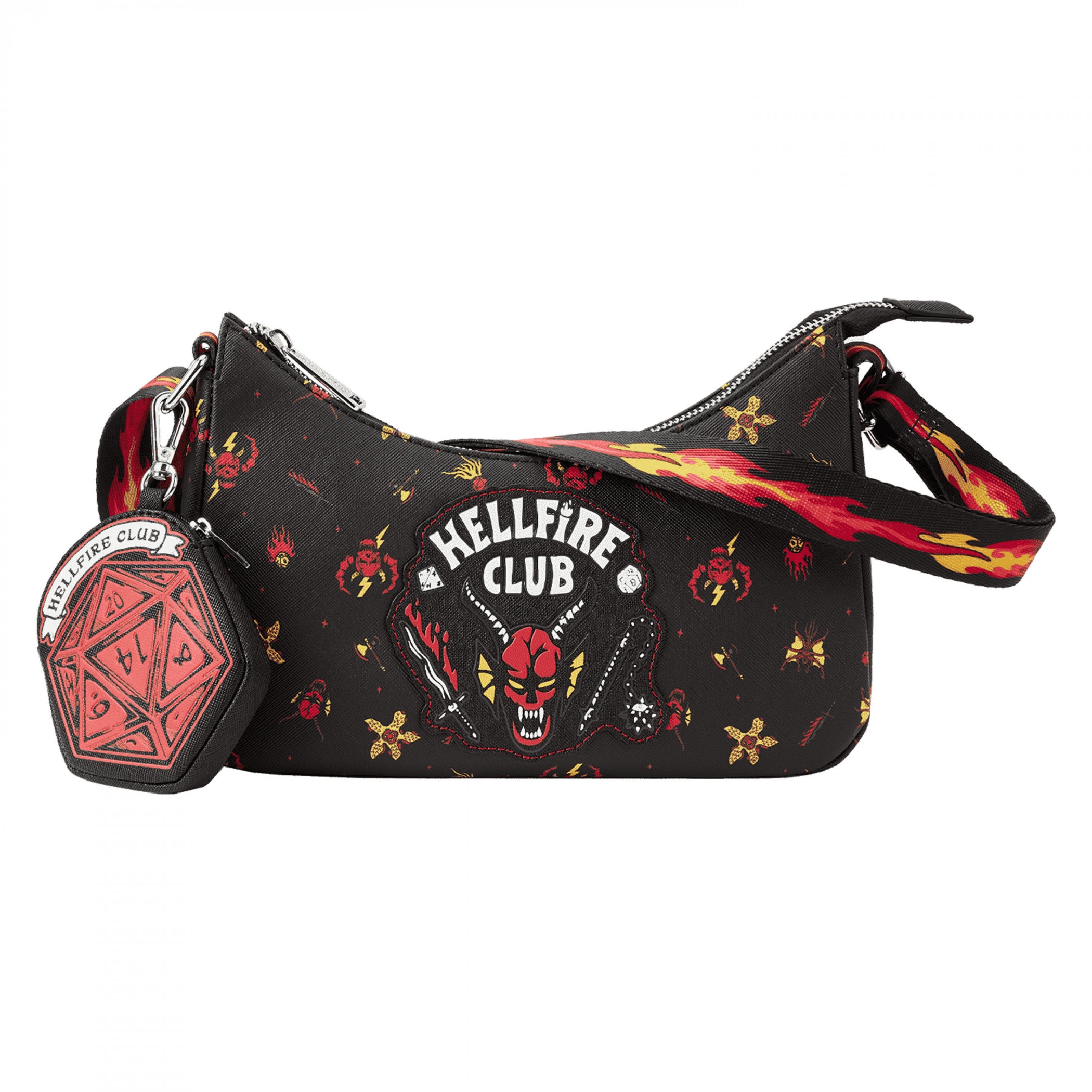 Stranger Things Hellfire Club Glow Crossbody Bag by Loungefly