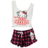 Hello Kitty x Nissin White and Plaid Lounge Set