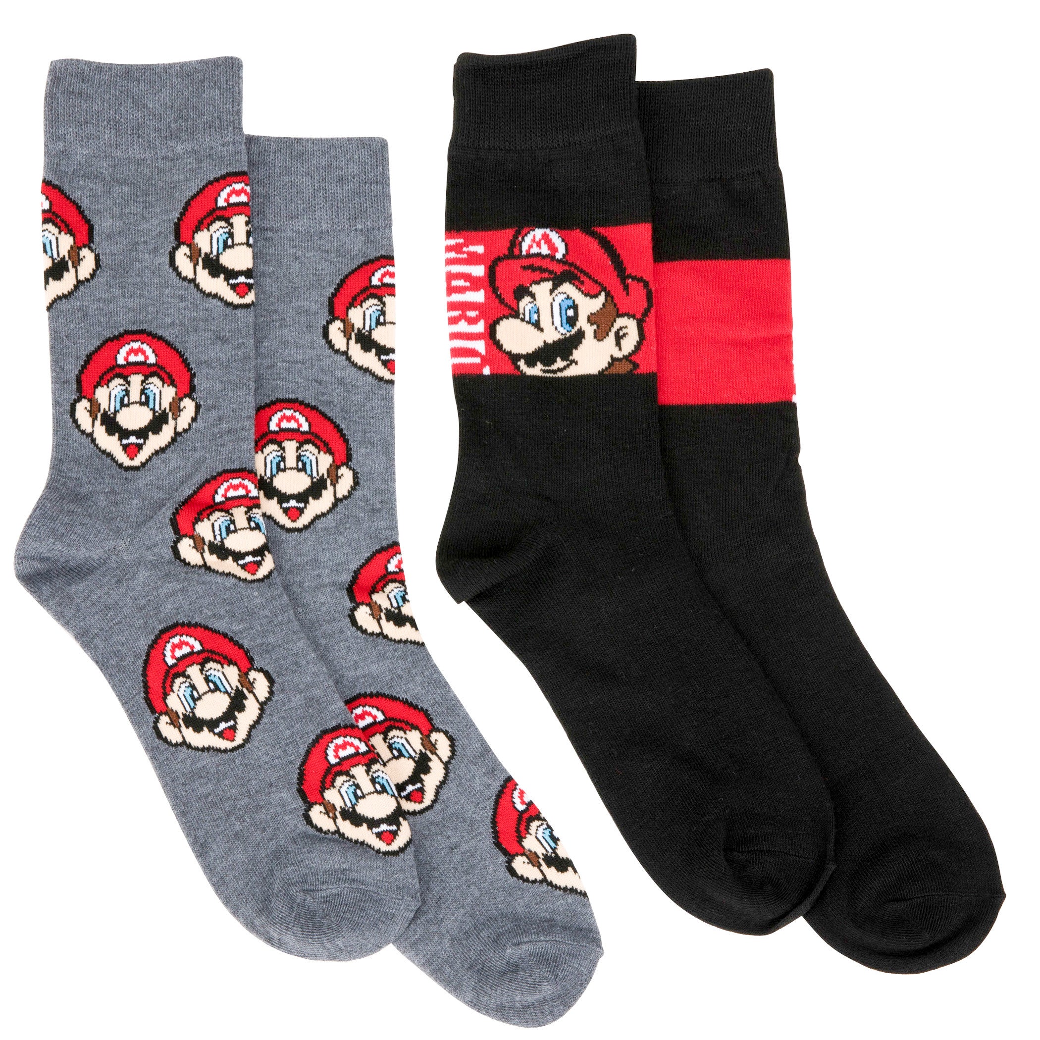 Super Mario Bros. Mario Icons Men's Crew Socks 2-Pack