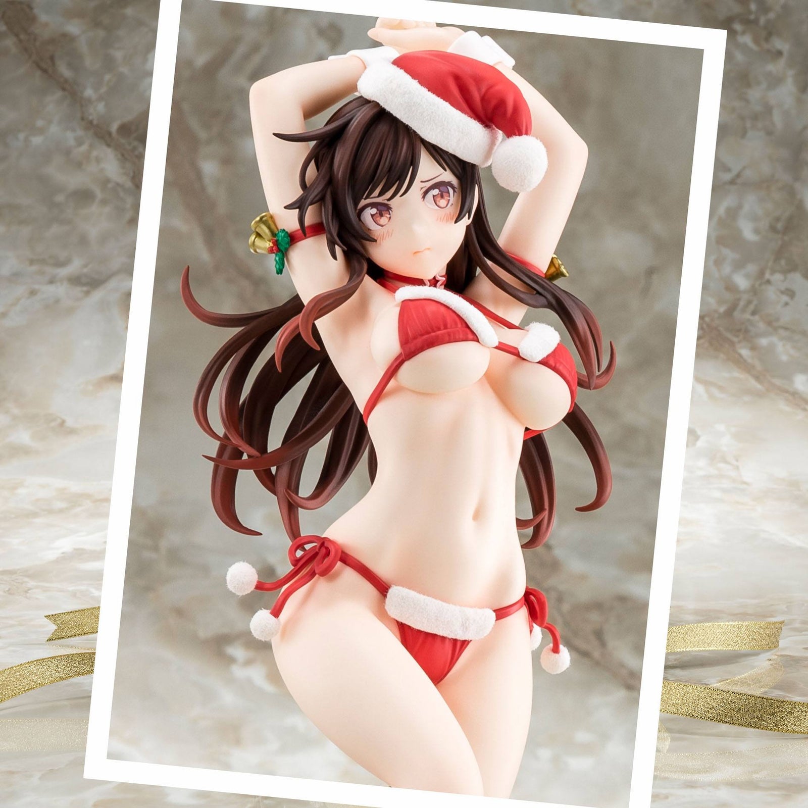 Rent-A-Girlfriend PVC Statue 1/6 Mizuhara Chizuru Santa Bikini de Fuwamoko 2nd Xmas 26 cm