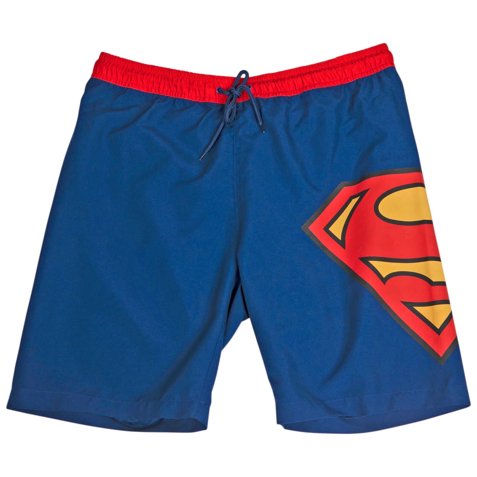 Superman Symbol Blue with Red Waistband Board Shorts