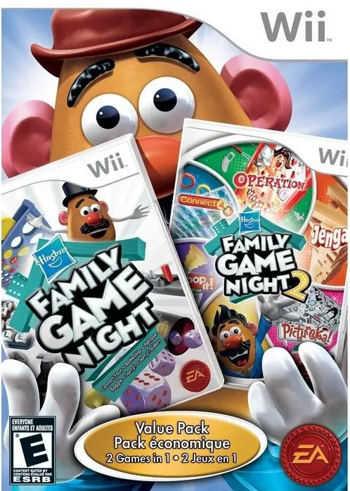 Hasbro Family Game Night 1 & 2 Bundle Wii