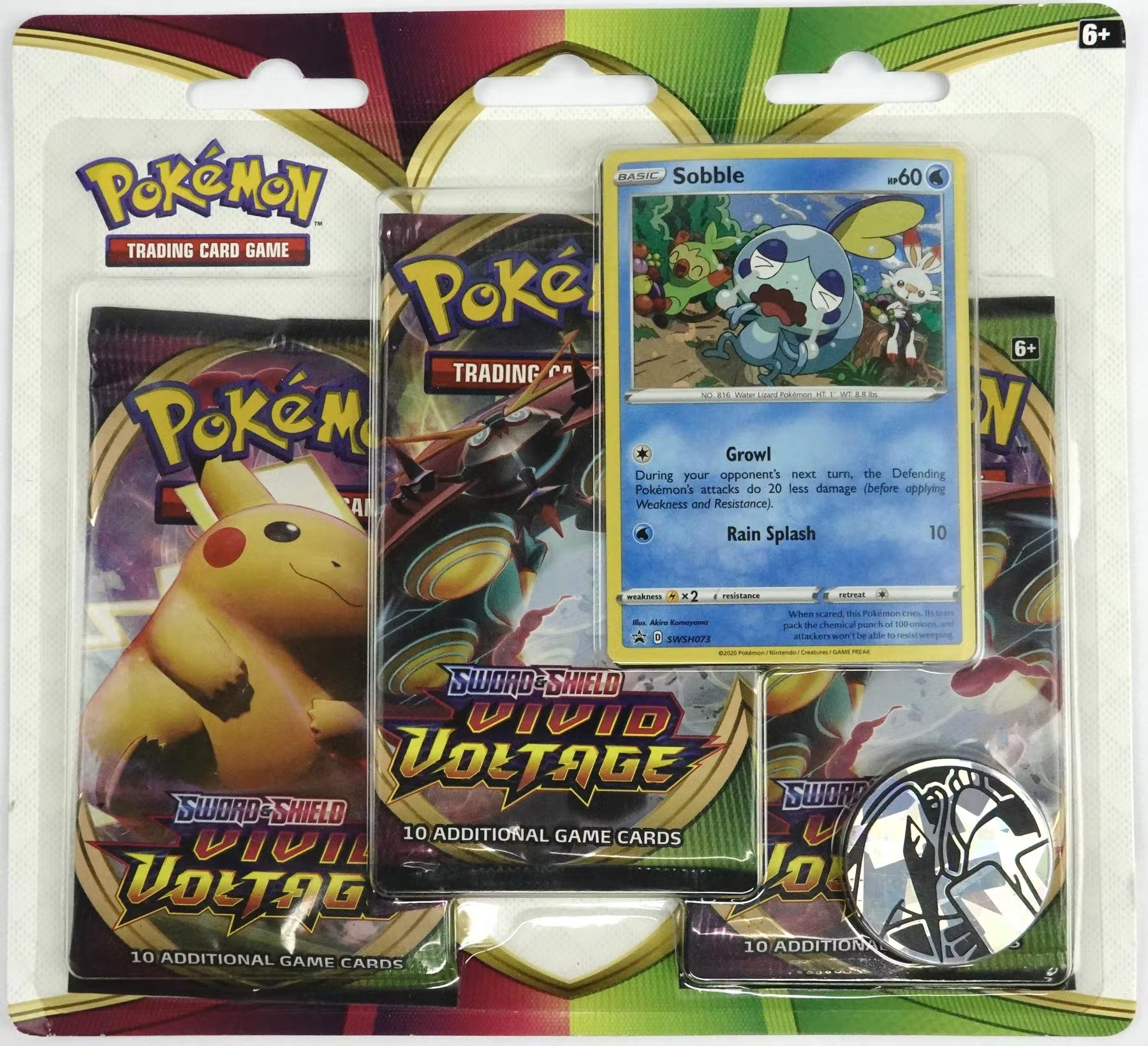 Pokemon Sword & Shield Vivid Voltage 3-Booster Pack Blister