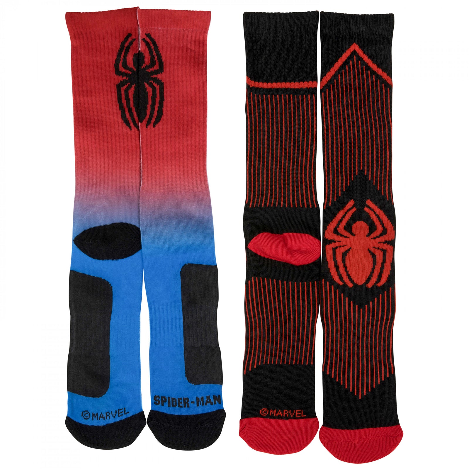 Spider-Man Dark Neon 2-Pair Pack of Athletic Socks